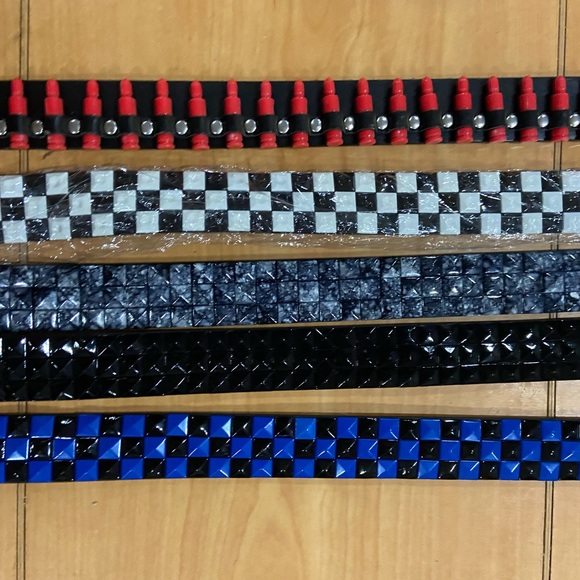 Other - Gothic/ punk studded belts, lot of 5, size large. NWT
